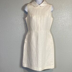 Tory Burch Ivory Sleeveless Mini Dress with Removable Collar